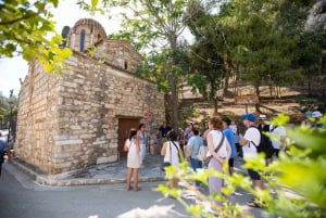 Atene: Tour guidato a piedi dell'Acropoli e della Plaka di prima mattina
