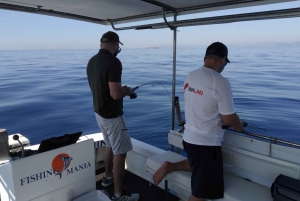 Atenas: experiência de viagem de pesca em um barco com refeição de frutos do mar