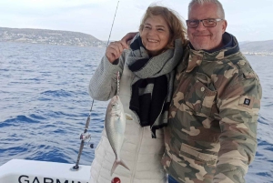 Athens: Fishing Trip Experience on a Boat with Seafood Meal