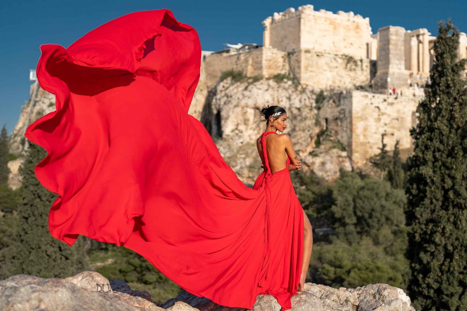 Athènes : Photoshoot en robe volante 'Marilyn Package' (en anglais)