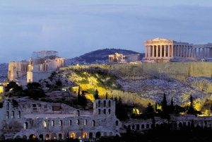 Athens: Guided Nightlife Tour with Wine and Cheese Board