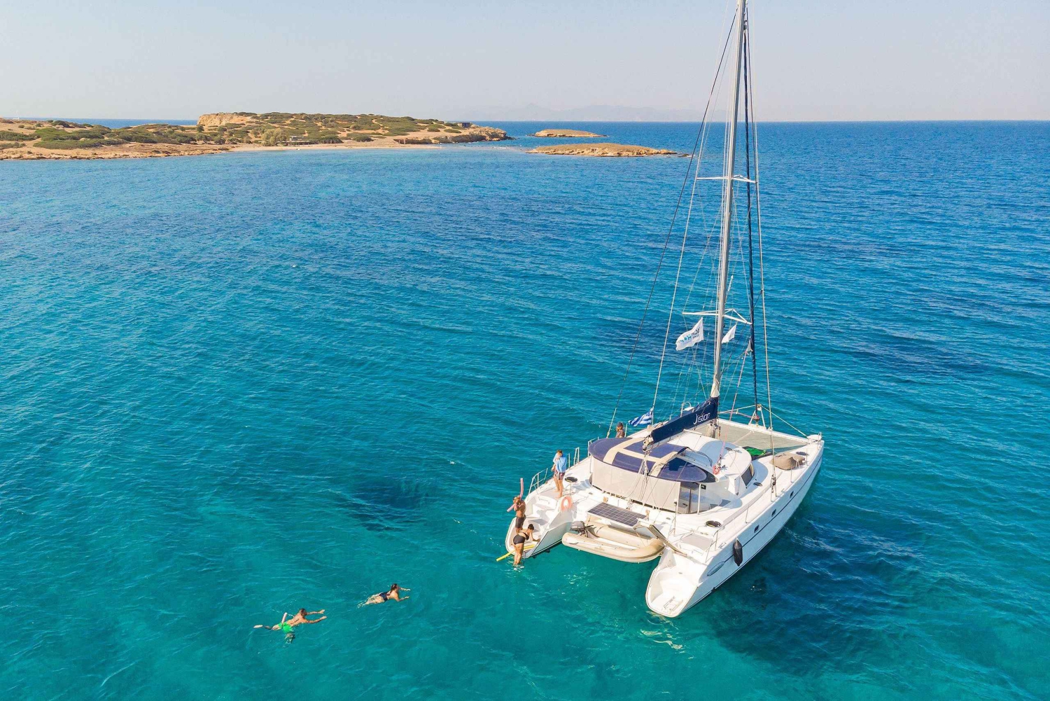 Athens: Half-Day Sunset Catamaran Cruise with Meal & Drinks