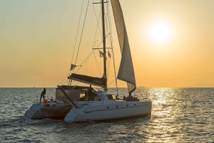 Athens: Half-Day Sunset Catamaran Cruise with Meal & Drinks