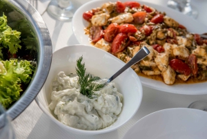 Athens: Half-Day Sunset Catamaran Cruise with Meal & Drinks