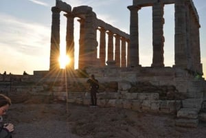 Destaques de Atenas e passeio ao pôr do sol no Cabo Sounion e tour com áudio
