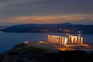 Ateenan kohokohdat & Cape Sounionin auringonlaskukierros & äänikierros