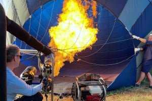 Athens: Hot-Air Balloon Flight Experience with Snacks & Wine