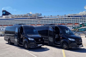 Athen Hotels nach Piräus Kreuzfahrthafen VIP Mercedes Minibus