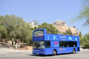 Athènes : Croisière sur l'île avec déjeuner et billet de bus Hop-On Hop-Off