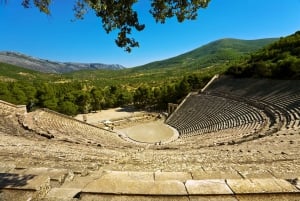 Atenas: Excursión de un día a lo más destacado del Peloponeso y audioguía V.R.