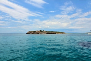 Atenas: crucero privado en catamarán con barbacoa, barra libre y traslado