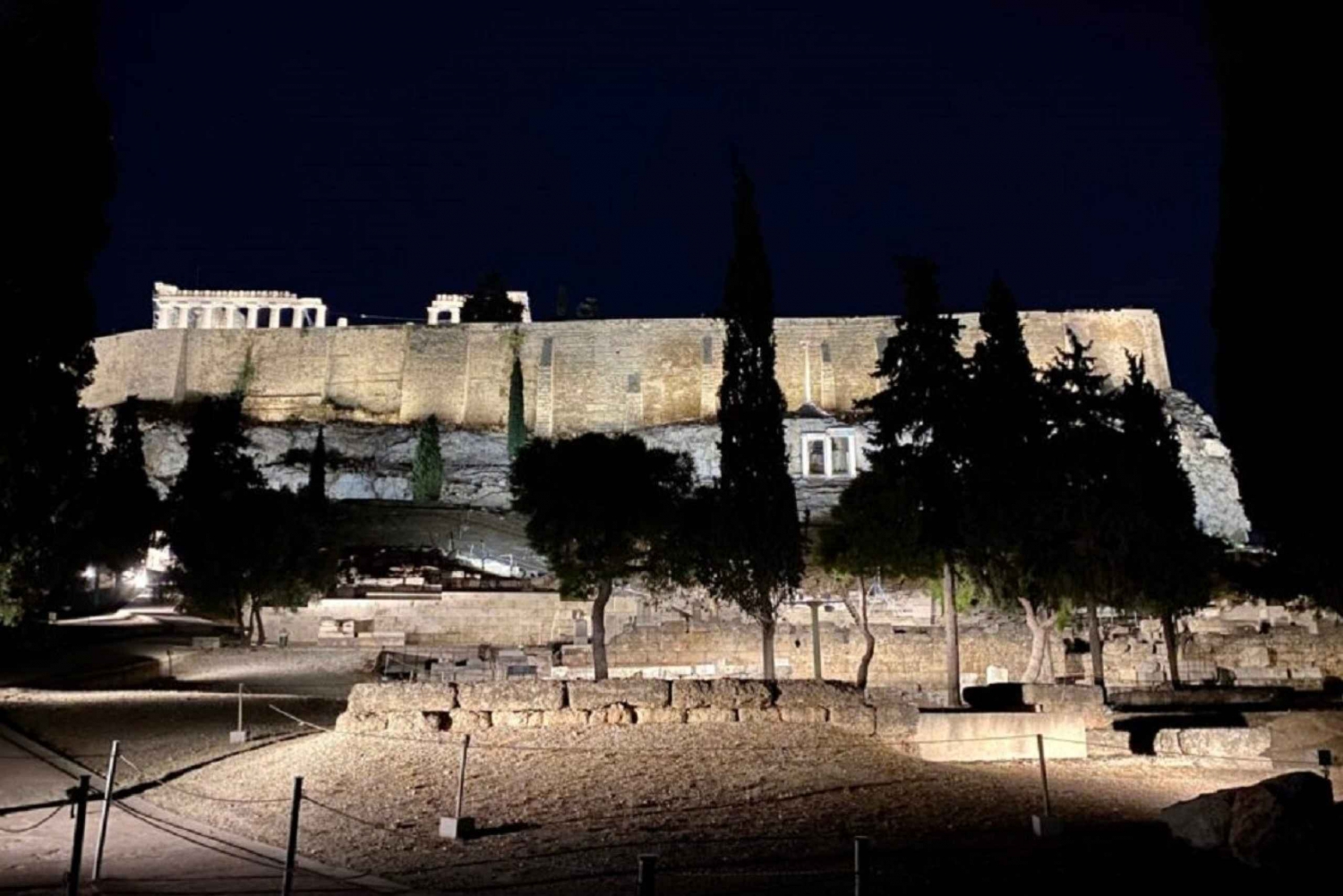 Athene: privé panoramische nachttour met persoonlijke chauffeur