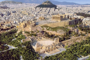 Passeio turístico privado em minibus por Atenas com almoço