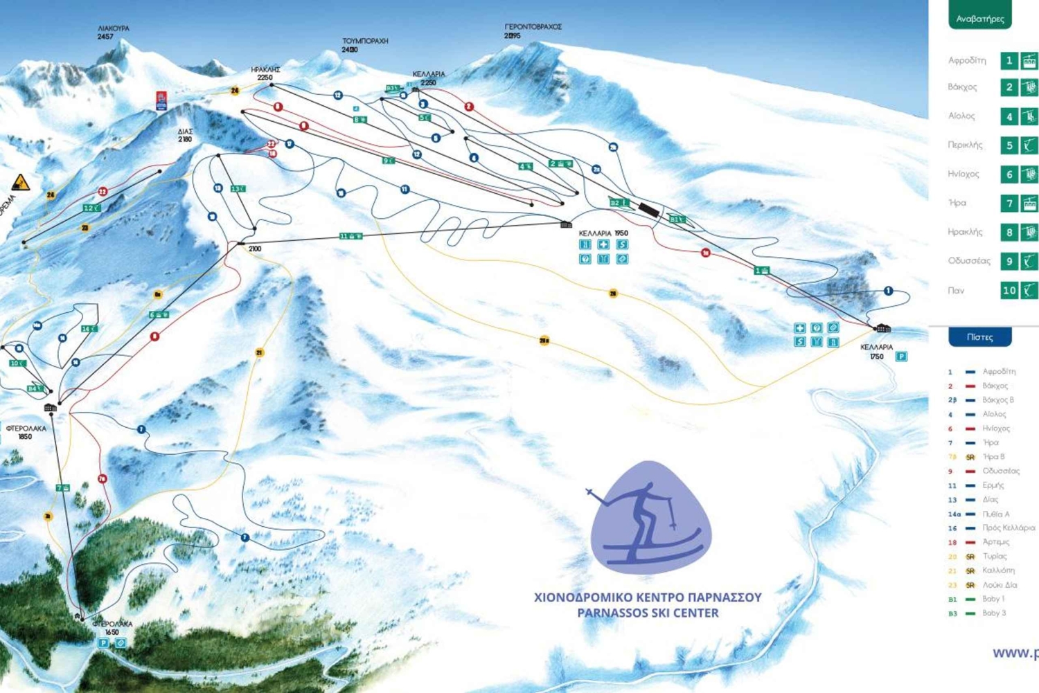 Aten: Privat skidag på Parnassos – Dagstur