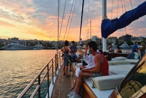 Athens: Sunset Cruise with Snacks and Drinks