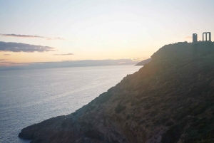 Athen: Sounio-Tempel des Poseidon Sonnenuntergang an der Athener Riviera