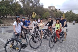 Atene: Tour in bicicletta elettrica al tramonto
