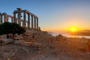 Atenas: Templo de Poseidón y Puesta de Sol en el Cabo Sounion