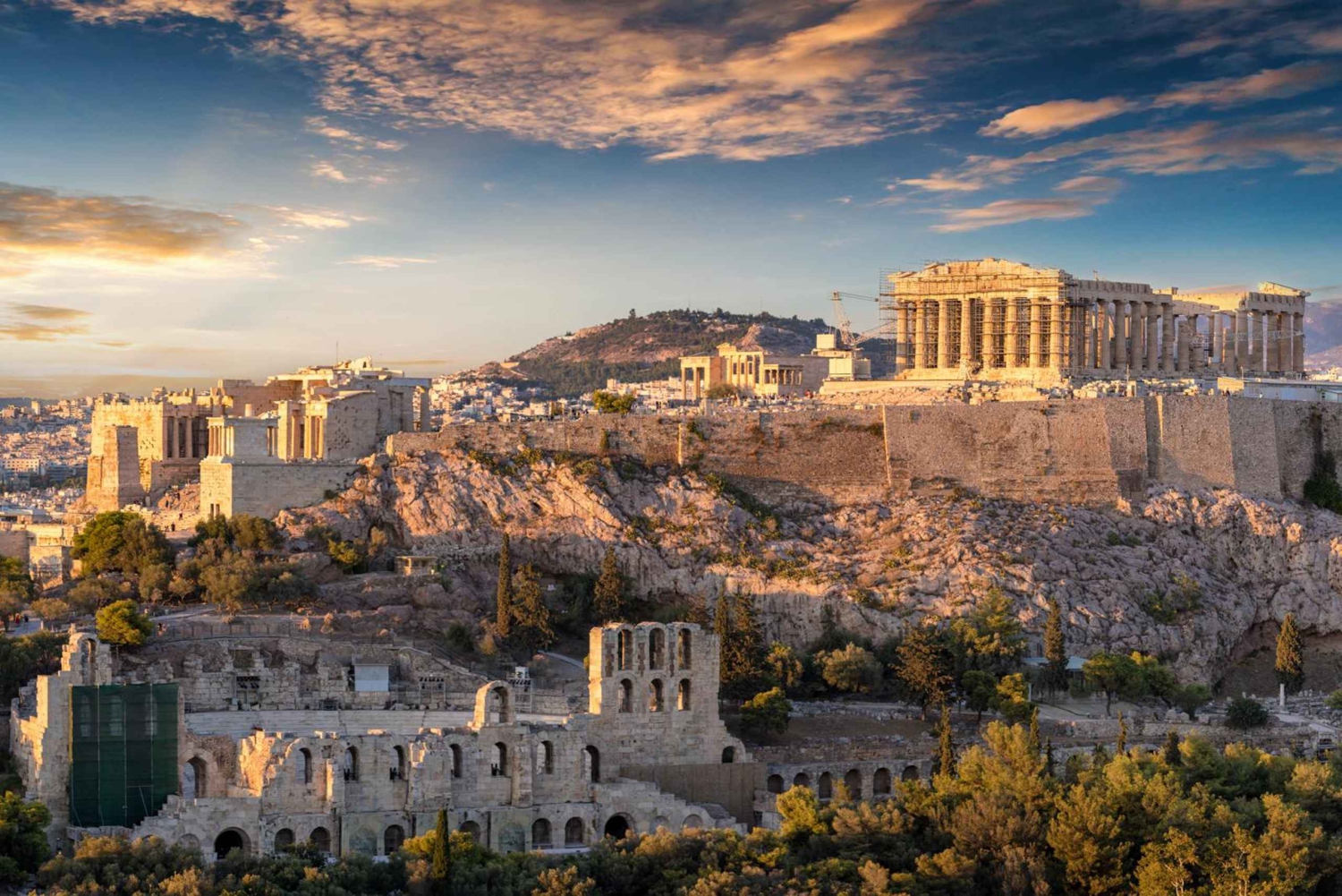 Athene: uitzicht op de Akropolis Agora Parthenon rondleiding