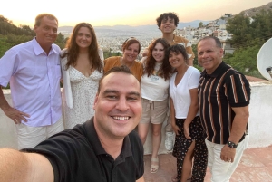 Aten: Rundvandring med middag, dessert och livemusik