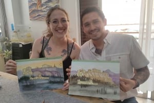 Workshop zum Malen der Akropolis/Landschaft mit einem lokalen Künstler
