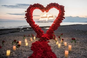 Frieri på stranden ved Athens riviera