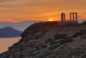 Cap Sounio : visite privée du temple de Poséidon au coucher du soleil