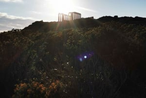 Athene: Sounio Tempel van Poseidon Zonsondergang Door Atheense Rivièra