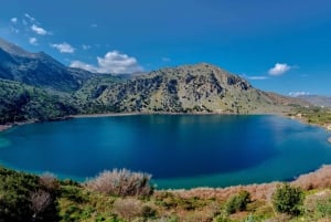 Crète : Lac Kournas, Argyroupolis et Georgioupolis.