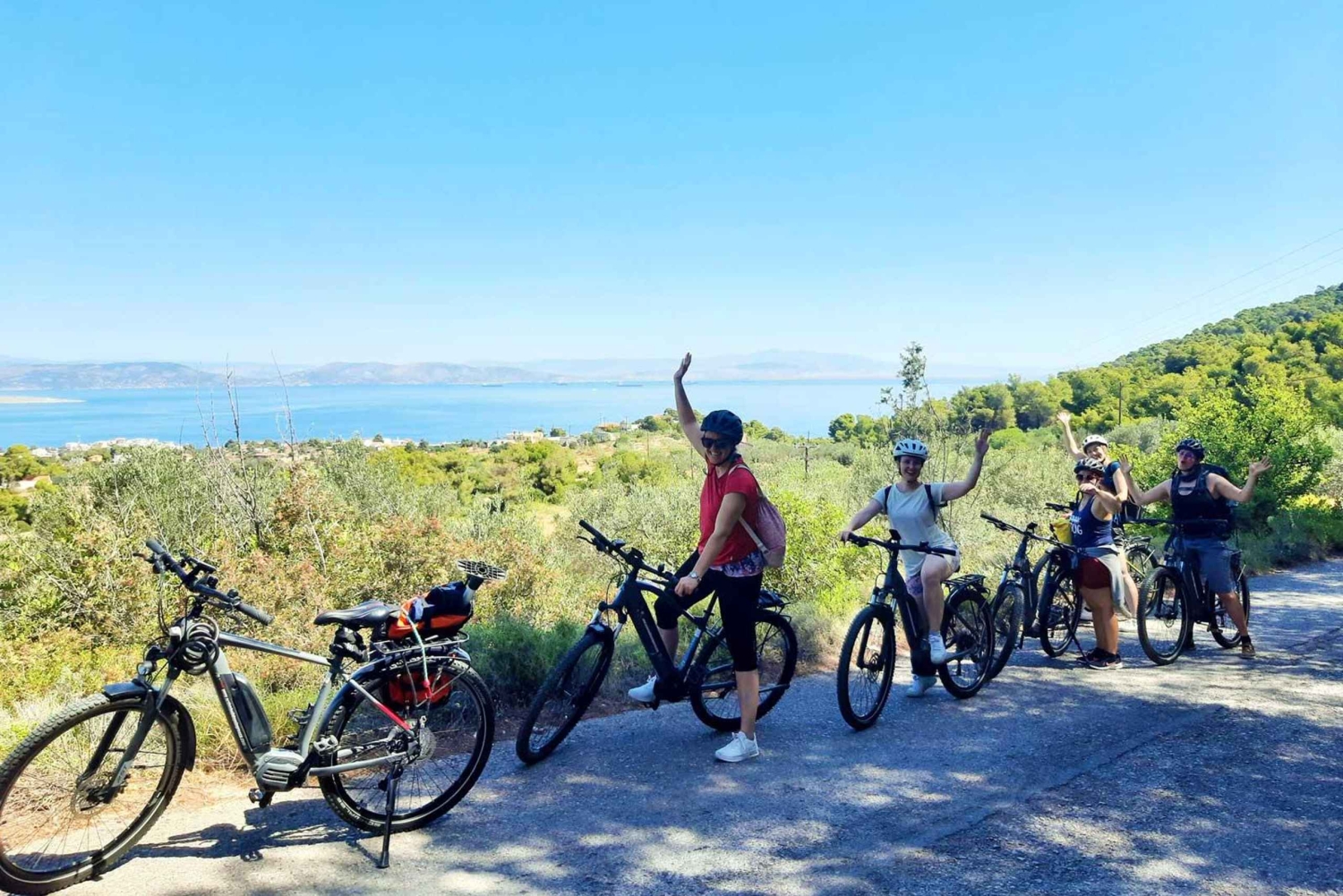 Depuis Athènes : Excursion à vélo électronique sur l'île d'Égine avec billets de ferry