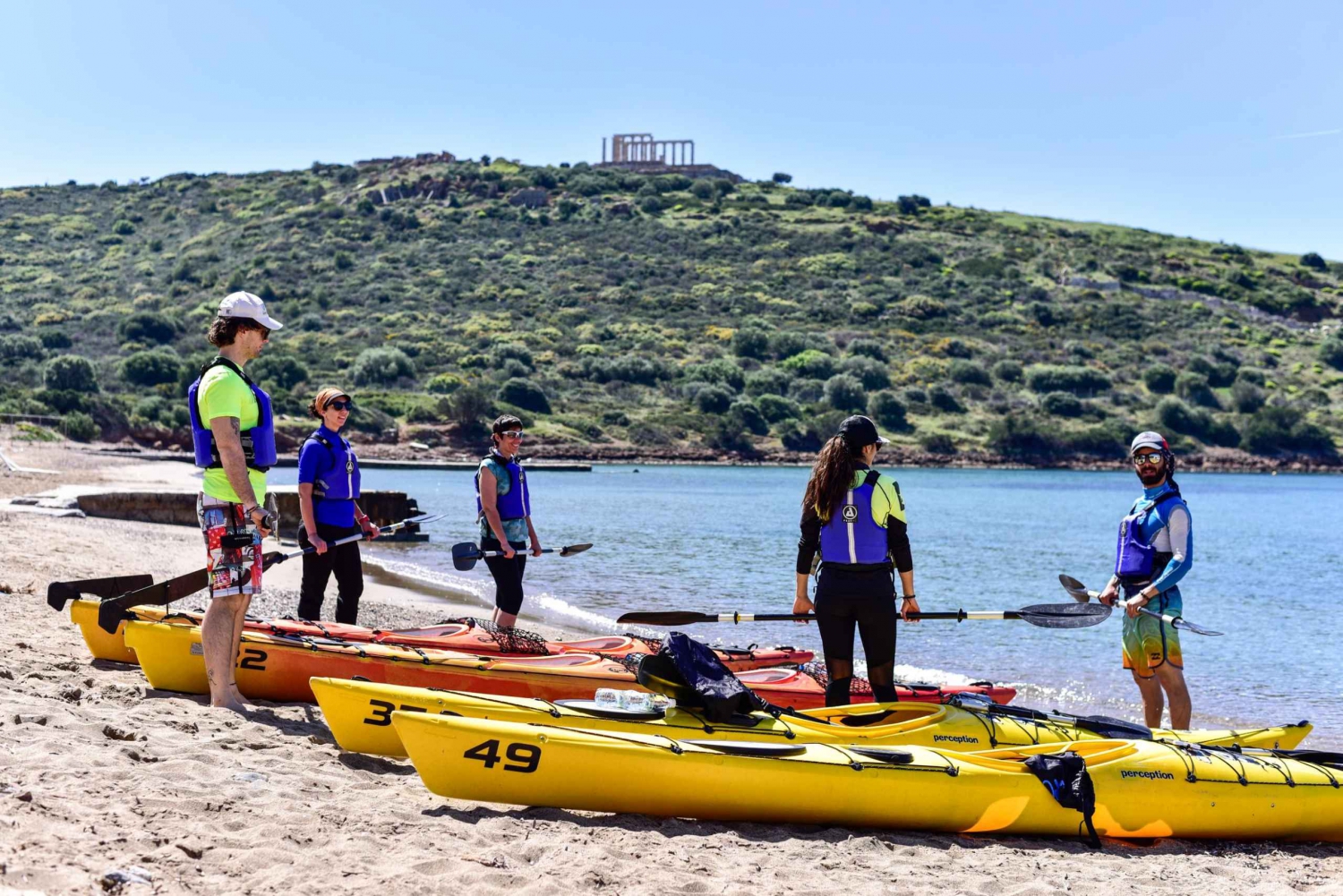 Desde Atenas: Excursión en Kayak por el Cabo Sounion