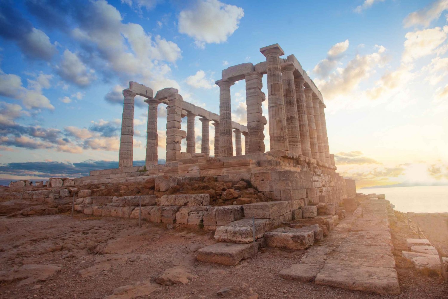De Atenas: excursão privada ao pôr do sol no Cabo Sounion com traslado