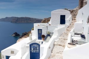Z Aten: Jednodniowa wycieczka na Santorini z pływaniem