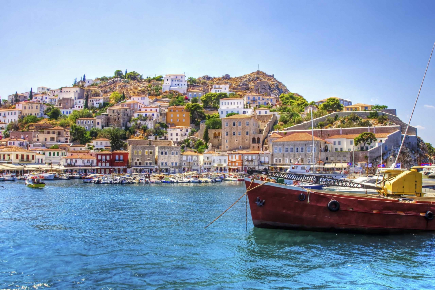 Fra Athen: Heldagscruise på Saronic Islands med VIP-seter