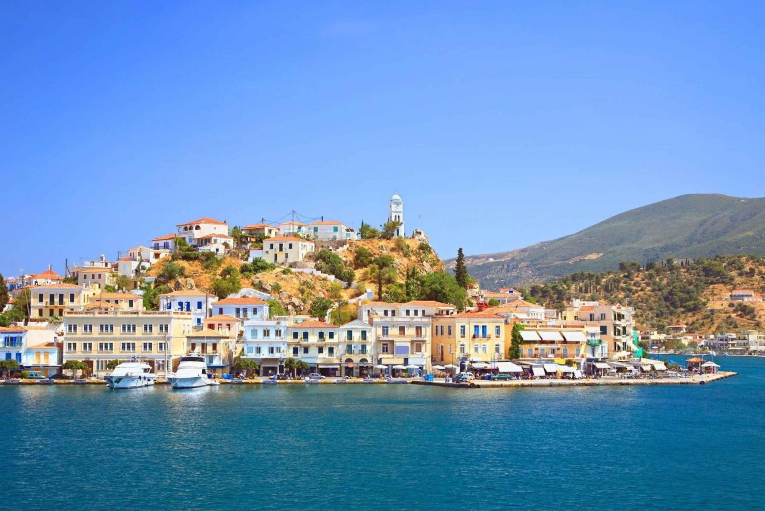 From Athens to Poros and Hydra Islands Private 8H Yacht Tour