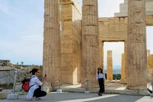 Vanaf de cruisehaven: de stad Athene, de Akropolis en het Akropolismuseum