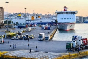 Från Pireus hamn: 1 väg privat transfer till Atens flygplats