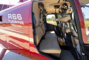 From Santorini: Private One-Way Helicopter Flight to Islands