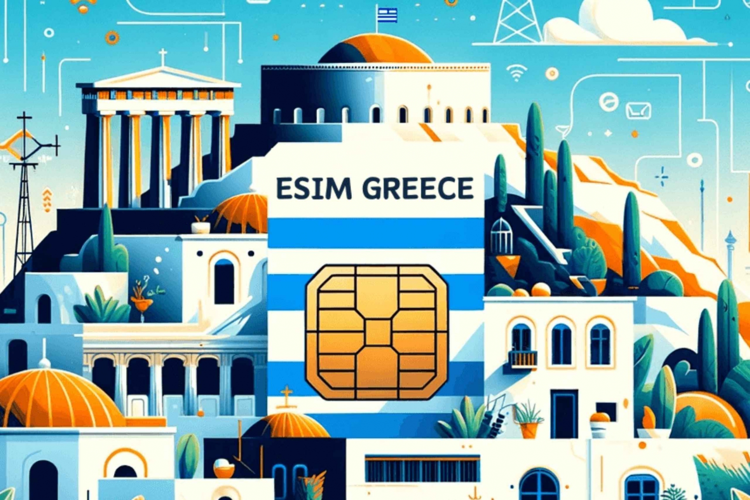 Grécia eSIM Dados ilimitados