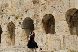 Séance photo dans les ruines antiques grecques