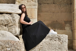 Séance photo dans les ruines antiques grecques