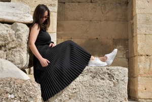 Séance photo dans les ruines antiques grecques