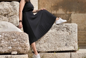Séance photo dans les ruines antiques grecques