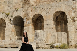 Séance photo dans les ruines antiques grecques