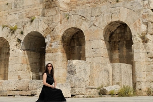 Séance photo dans les ruines antiques grecques