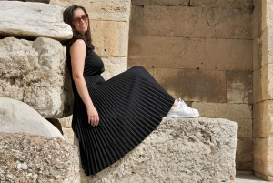 Séance photo dans les ruines antiques grecques