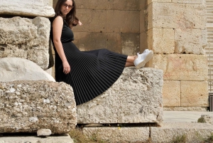 Séance photo dans les ruines antiques grecques