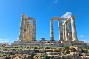 Tour di mezza giornata al tramonto a Capo Sounio con berlina