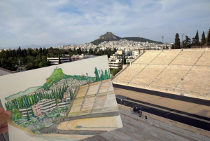 Урок рисования на открытом воздухе в современных Афинах; Панграти, Мец..