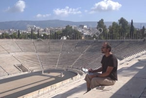 Udendørs tegnekursus i Athens gamle centrum